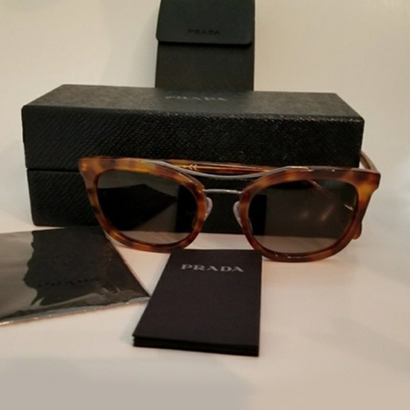 Prada Accessories - Prada Sunglasses Light Tortoise Frame Brown Lens